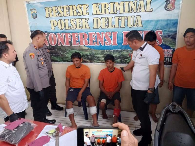 Unit Reskrim Polsek Delitua Tembak Dua Pelaku Curanmor Sadis