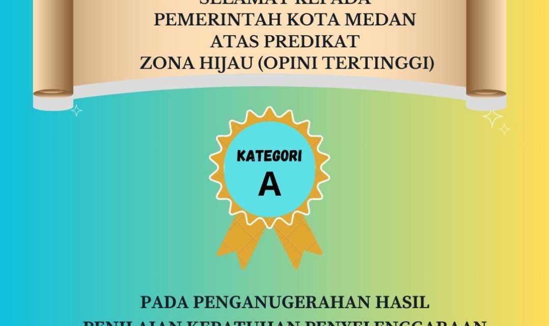 Pemko Medan Raih Opini Tertinggi Penilaian Kepatuhan Penyelenggaraan Pelayanan Publik dari Ombudsman RI