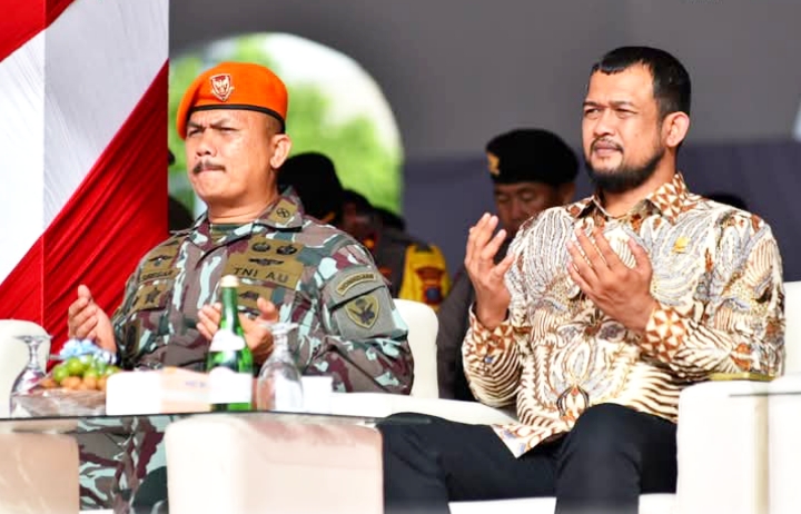 Pimpinan Dewan Hadi Suhendra Hadiri Apel Gelar Pasukan di Lapangan Astaka Pancing