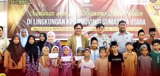 KPU Sumut Gelar Santunan & Doa Bersama Anak Yatim