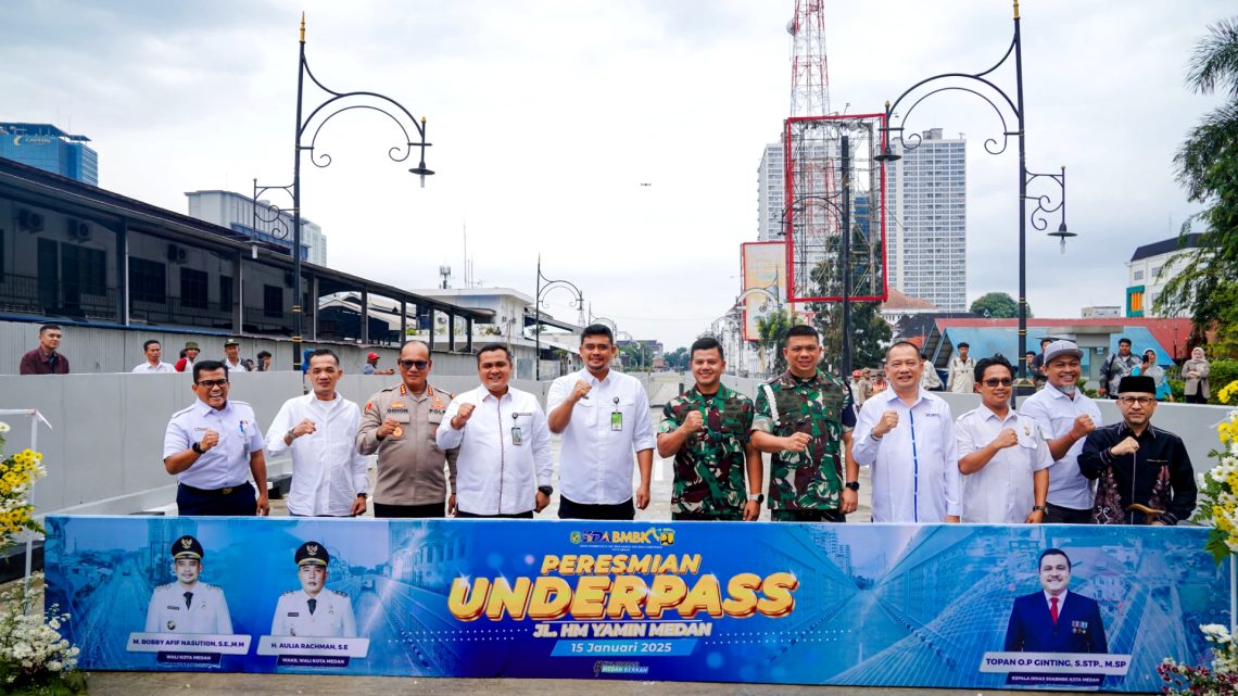 Murni Gunakan APBD Medan dan Tenaga Lokal, Bobby Nasution Resmikan Underpass Jalan HM Yamin