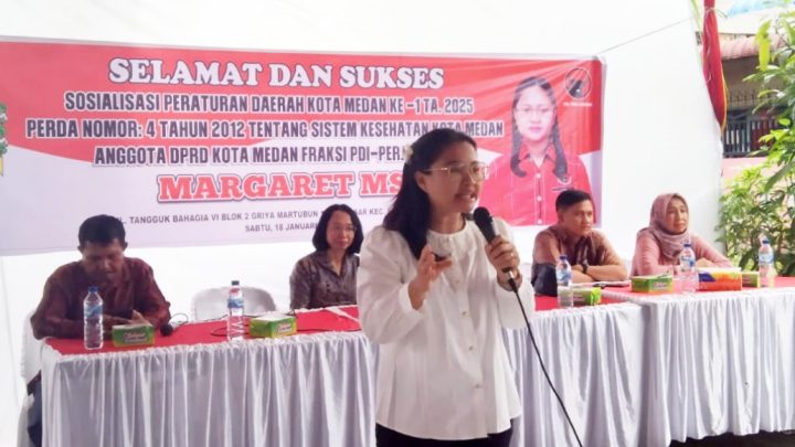 Sosialisasikan Perda Kesehatan di 2 Lokasi, Margaret MS Pastikan Program UHC Berlanjut