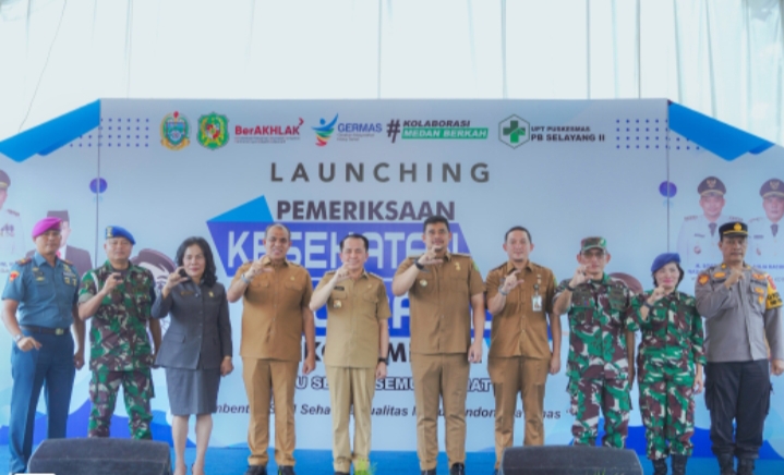Bobby Nasution Bersama Pj Gubsu Launching Pemeriksaan Kesehatan Gratis