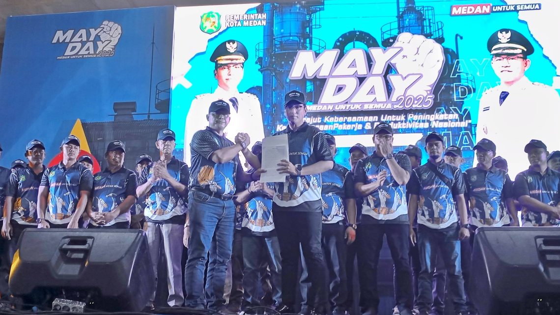 Peringati Mayday Bersama Ribuan Buruh, Wali Kota Medan: Buruh Jadi Bagian Terpenting Dalam Pembangunan