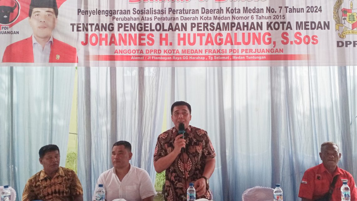 Sosialisasikan Perda Persampahan, Johannes Hutagalung Sesalkan Ketidakhadiran DLH Medan