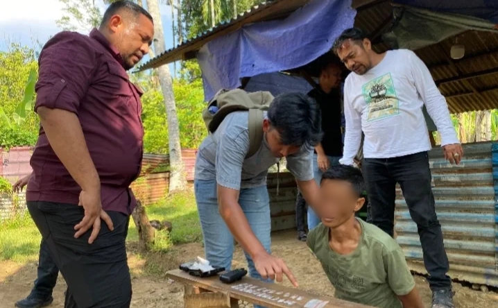 Polrestabes Medan Gerebek Sarang Narkoba di Desa Durin Simbelang