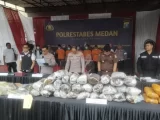 Polrestabes Medan Musnahkan Narkotika Jenis Sabu Sebanyak 29.731,65 Gram, 19.800 Butir Ekstasi dan 22.750 Gram Ganja