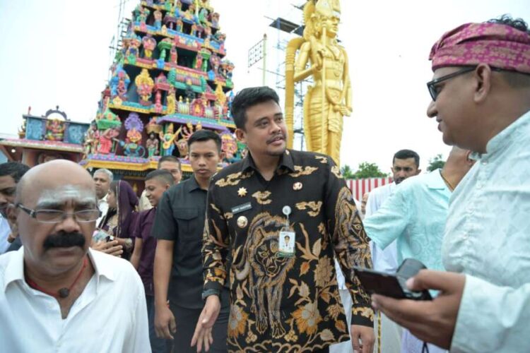 Peresmian Kuil Shri Raja Rajesvari, Bobby Ajak Umat Hindu Siapkan SDM Antinarkoba