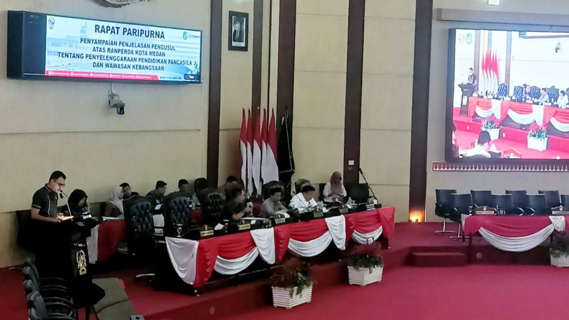 DPRD Medan Usulkan Hak Inisiatif Ranperda Pendidikan Pancasila dan Wawasan Kebangsaan