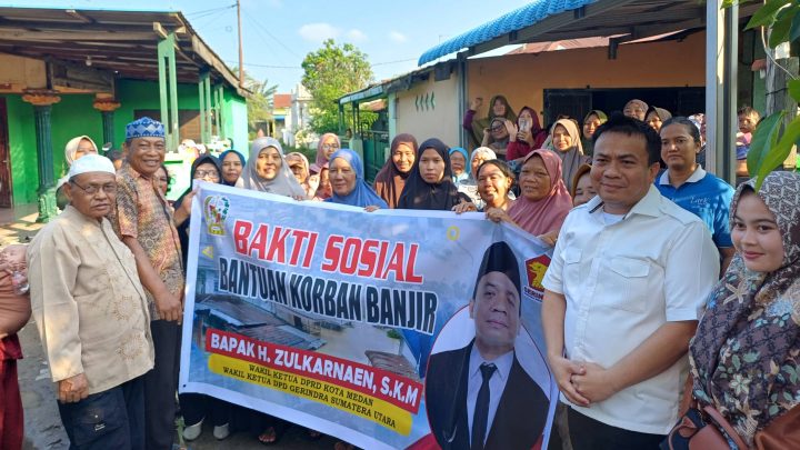 Pimpinan Dewan Serahkan Bantuan Korban Banjir Medan