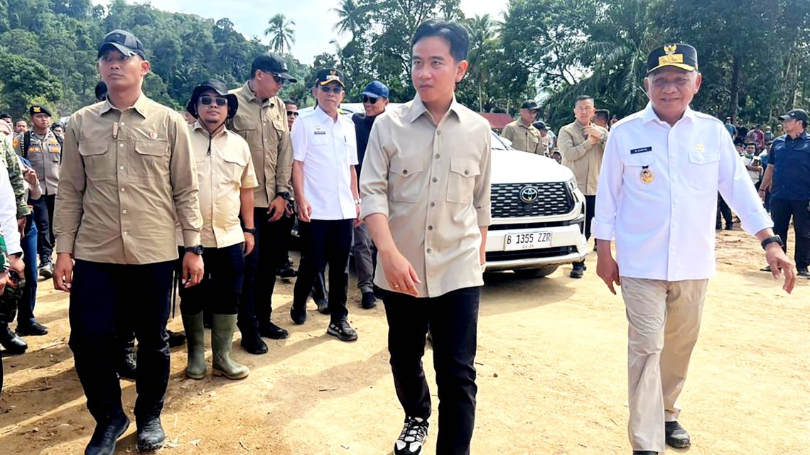 Wagub Dampingi Wapres Gibran Tinjau Dua Desa Lokasi Banjir dan Longsor di Tapsel