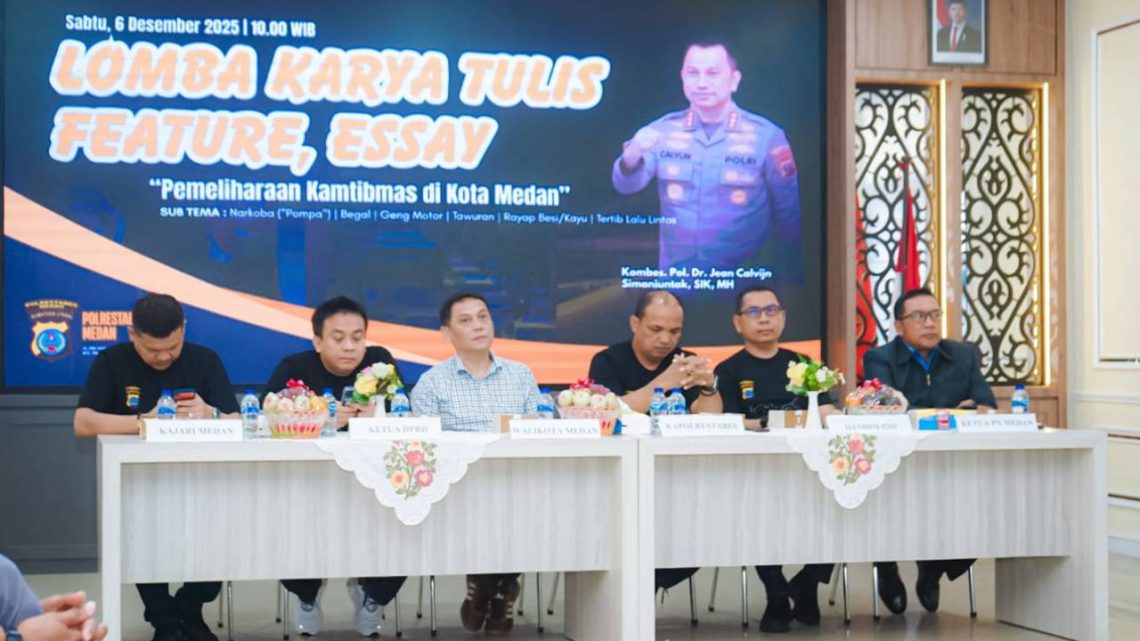 Kadis Kominfo Kota Medan Apresiasi Lomba Karya Tulis Feature & Essay Polrestabes Medan