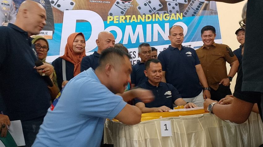 Meriahkan HPN 2026, Turnamen Domino PWI Sumut Piala Kapolrestabes Medan Dibuka
