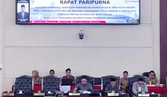 DPRD Medan Gelar Rapat Paripurna Perubahan Perda Sistem Kesehatan