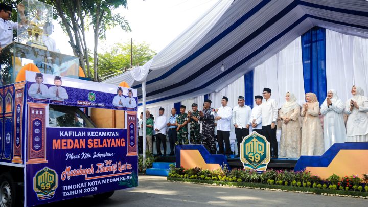 Rico Waas Lepas Ribuan Kafilah, Kemeriahan Pawai Ta’aruf Tandai Dimulainya MTQ ke-59 Kota Medan