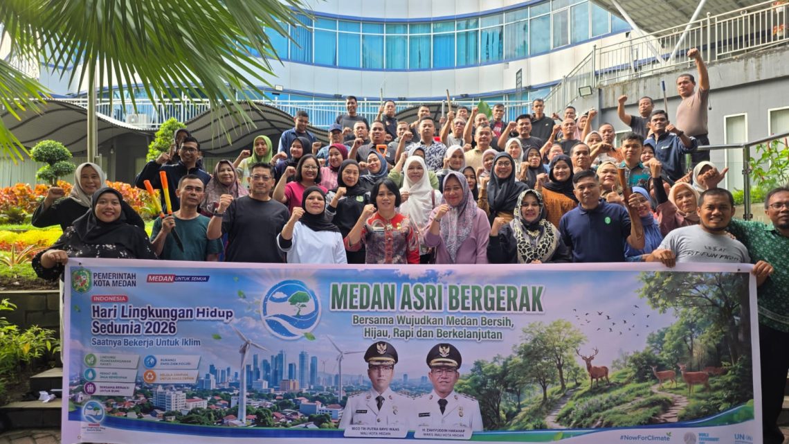 Dukung Medan Asri Bergerak, Sekretariat DPRD Medan Gelar Gotong Royong Masal
