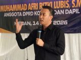 Sosialisasikan Perda Sistem Kesehatan, Rizki Lubis Sesalkan Ketidakhadiran Dinkes Medan