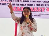 Sosialisasikan Perda Persampahan, Margaret MS Ajak Warga Sicanang Jaga Kebersihan