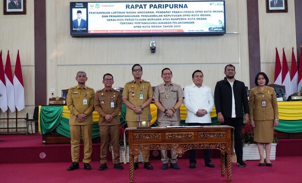 Ranperda Pertanggungjawaban Pelaksanaan APBD Kota Medan TA 2025 Disetujui
