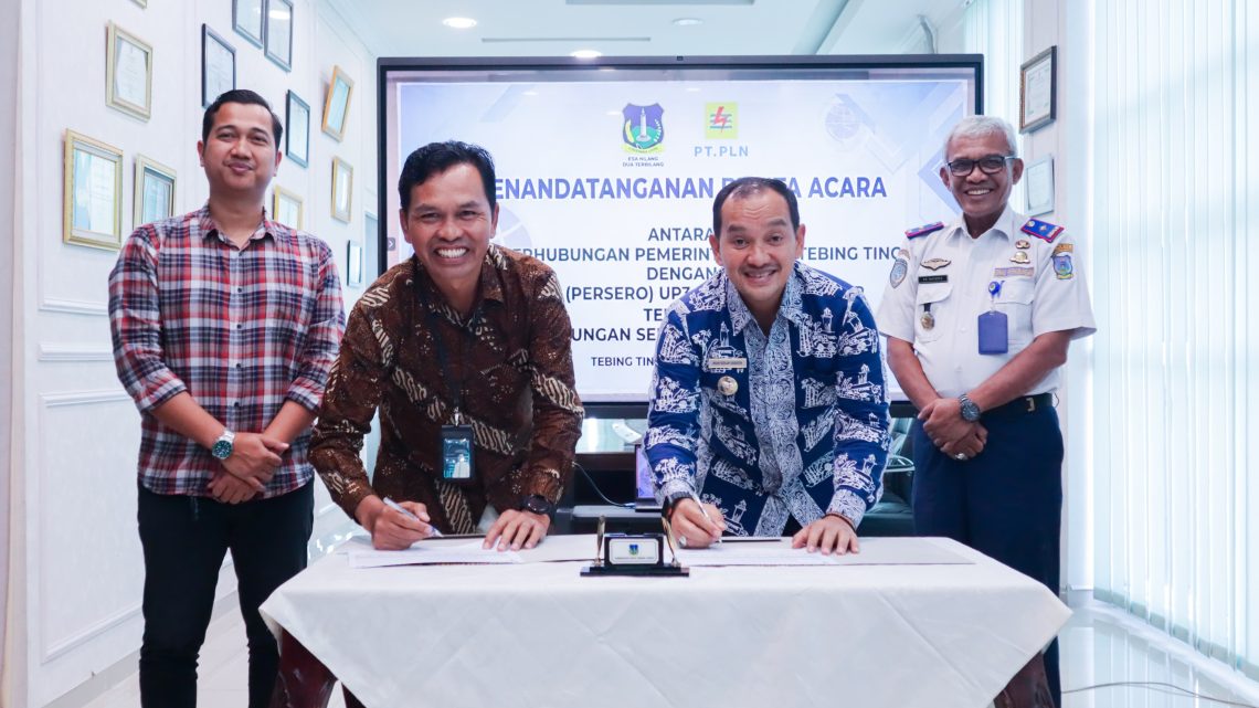 Pemko Tebing Tinggi dan PLN UP3 Pematangsiantar Lakukan Penandatanganan Berita Acara Efisiensi Daya, Hemat Anggaran Ratusan Juta Per Bulan