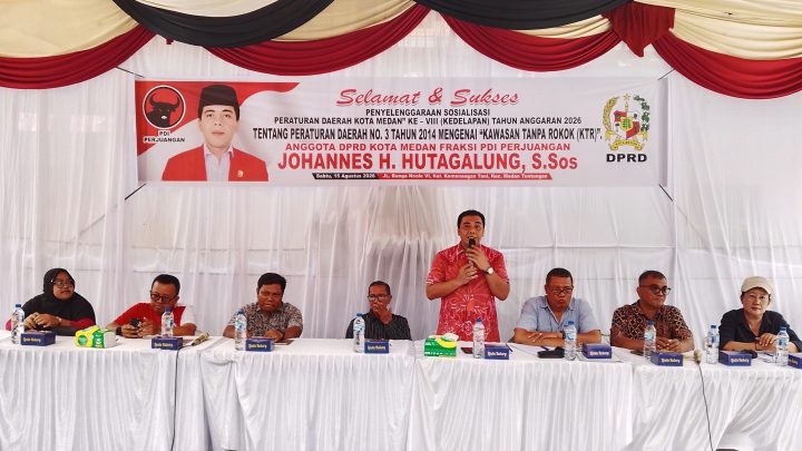 Sosialisasikan Perda KTR, Johannes Hutagalung Sesalkan Ketidakhadiran Satpol PP dan Dinkes Medan