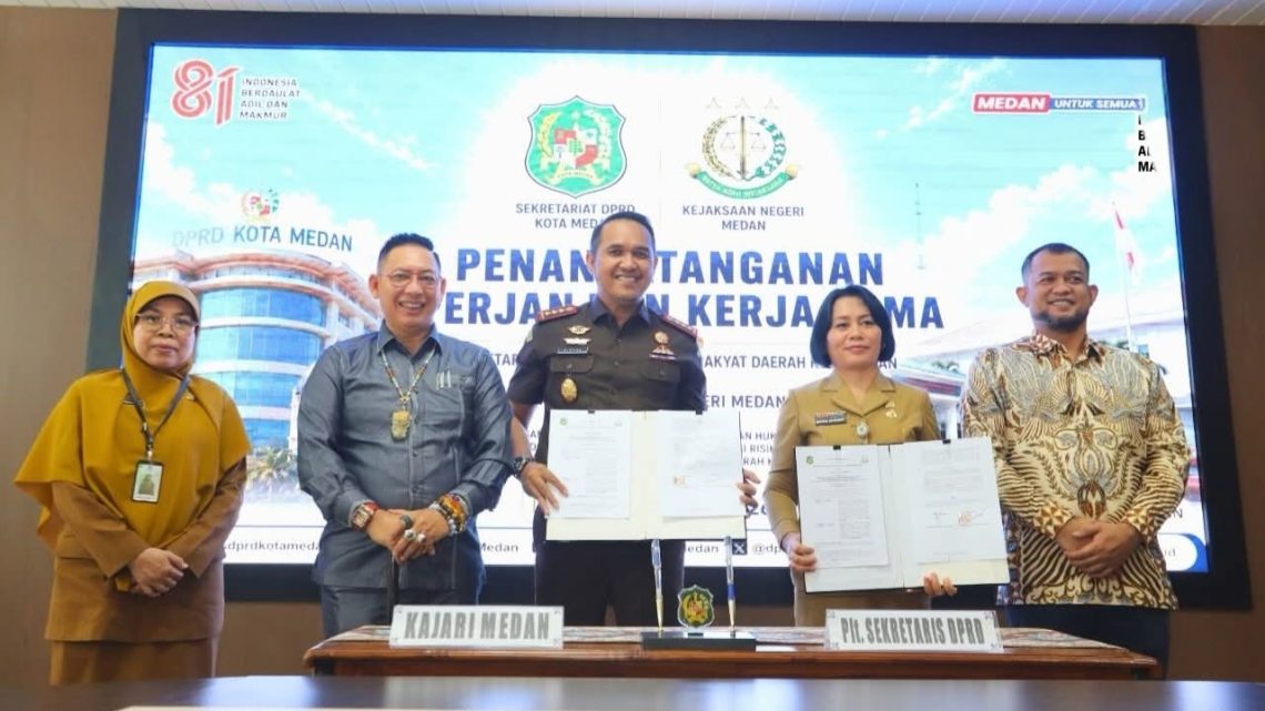 Sekretariat DPRD – Kejari Medan Teken Kerja Sama Perdata dan TUN