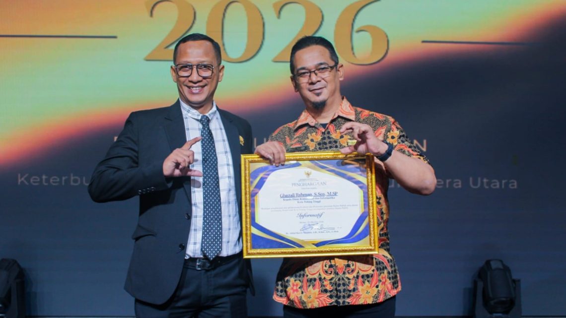 Raih Predikat Informatif KI Sumut Award 2026, Pemko Tebing Tinggi Tegaskan Komitmen Transparansi Pelayanan Publik