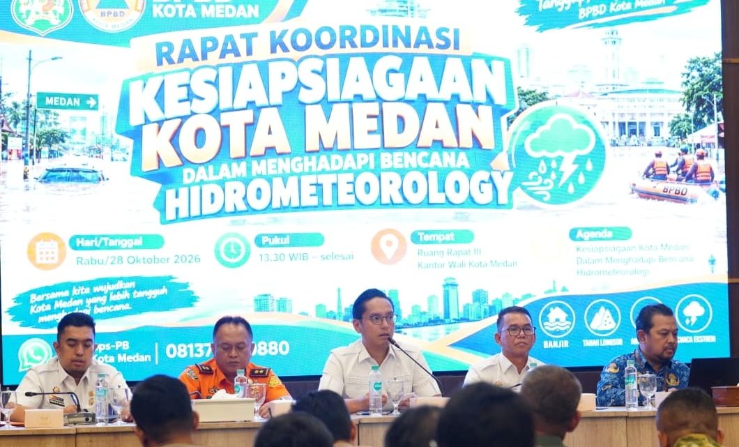Pimpin Rakor Siaga Bencana Hidrometeorologi, Wali Kota Medan: Jangan Sampai Kita Kalang Kabut!
