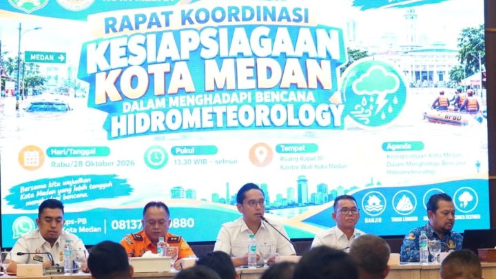 Pimpin Rakor Siaga Bencana Hidrometeorologi, Wali Kota Medan: Jangan Sampai Kita Kalang Kabut!